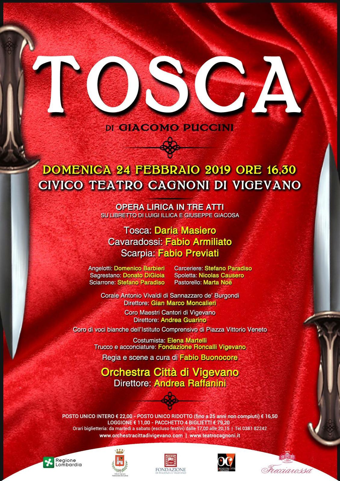 Tosca Teatro Cagnoni Vigevano 24 Febbraio 2019